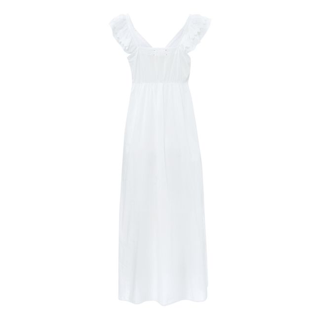 Leila Cotton Poplin Dress | White