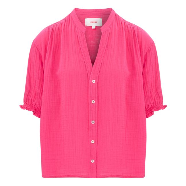 Alyss Cotton Gauze Blouse | Pink