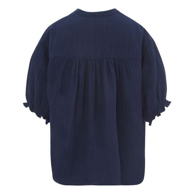 Alyss Cotton Gauze Blouse | Azul