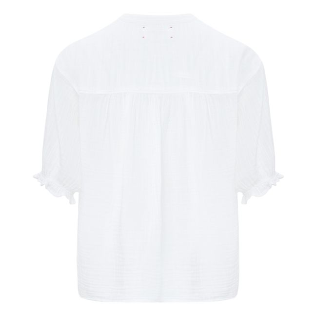 Alyss Cotton Gauze Blouse | Blanco