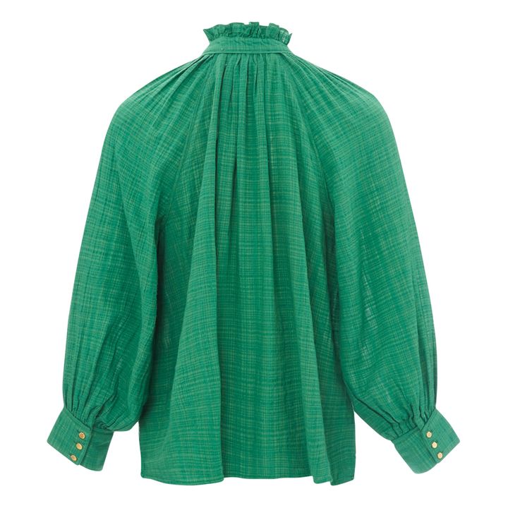 Bluse Evora Krepp Bubble | Grün- Produktbild Nr. 3