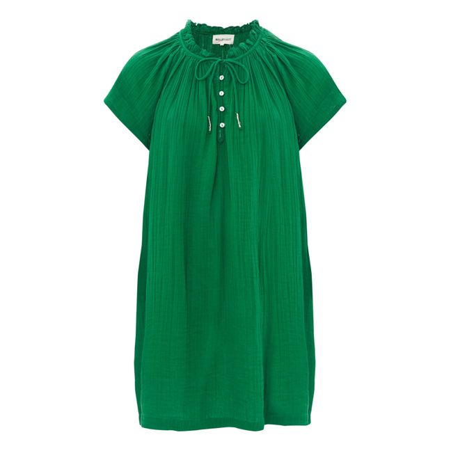 Doria Cotton Gauze Dress | Verde