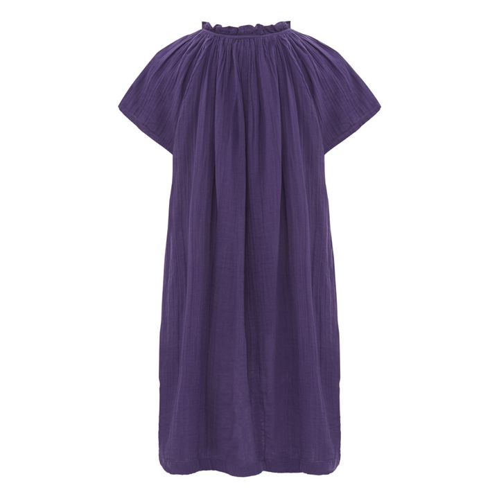 Doria Cotton Gauze Dress | Viola- Immagine del prodotto n°3