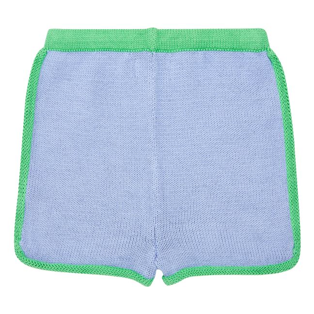 Two-tone Knitted Shorts | Blu