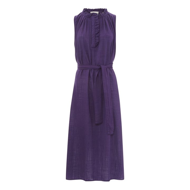 Denize Bubble Crepe Dress | Viola- Immagine del prodotto n°0