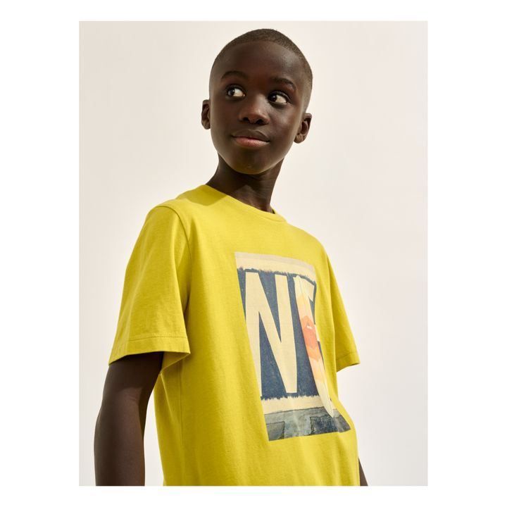 Kenny Organic Cotton T-shirt | Amarillo- Imagen del producto n°3