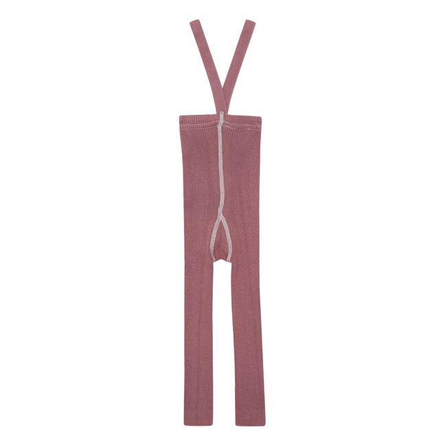 Organic Cotton Footless Suspender Tights | Dusty Pink
