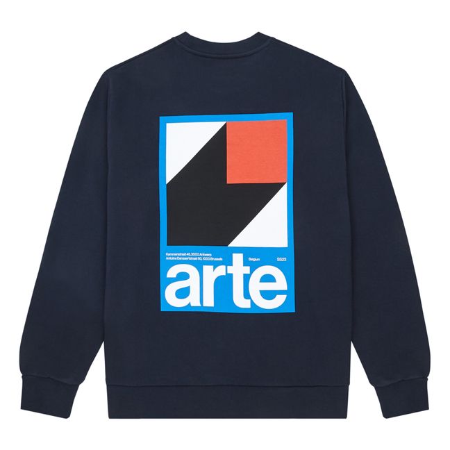Conrad Back Print Sweater | Azul Marino
