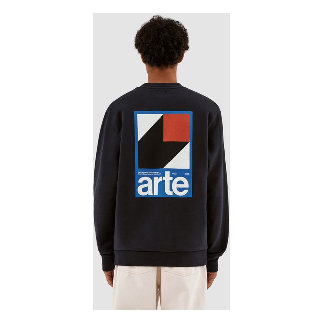 Conrad Back Print Sweater | Azul Marino
