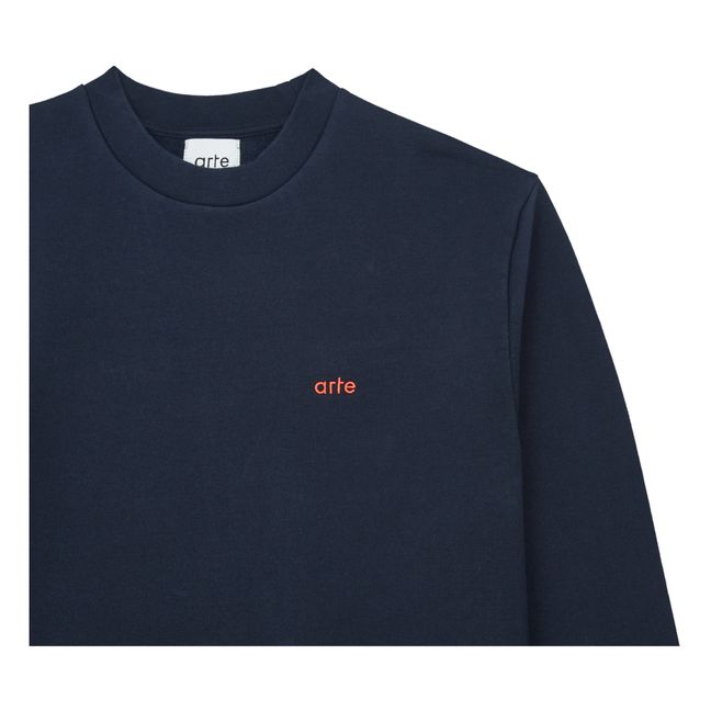 Conrad Back Print Sweater | Azul Marino