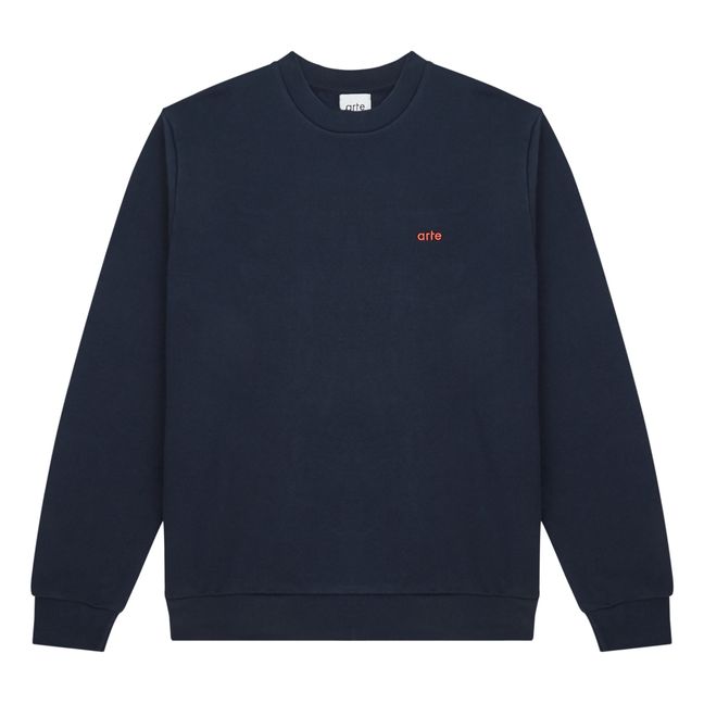 Conrad Back Print Sweater | Navy