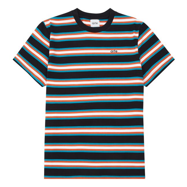 Tery Striped T-Shirt | Negro