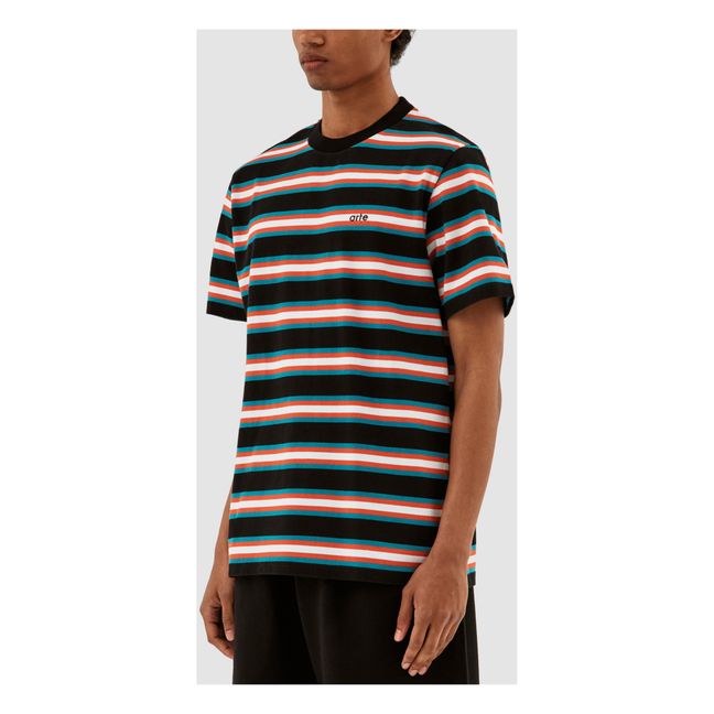 Tery Striped T-Shirt | Negro