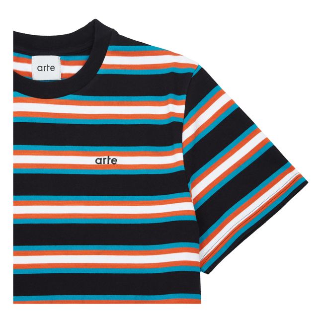 Tery Striped T-Shirt | Negro