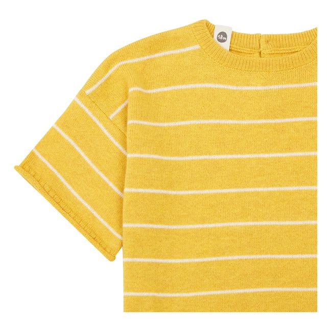 Organic Cotton Knit T-Shirt  | Amarillo