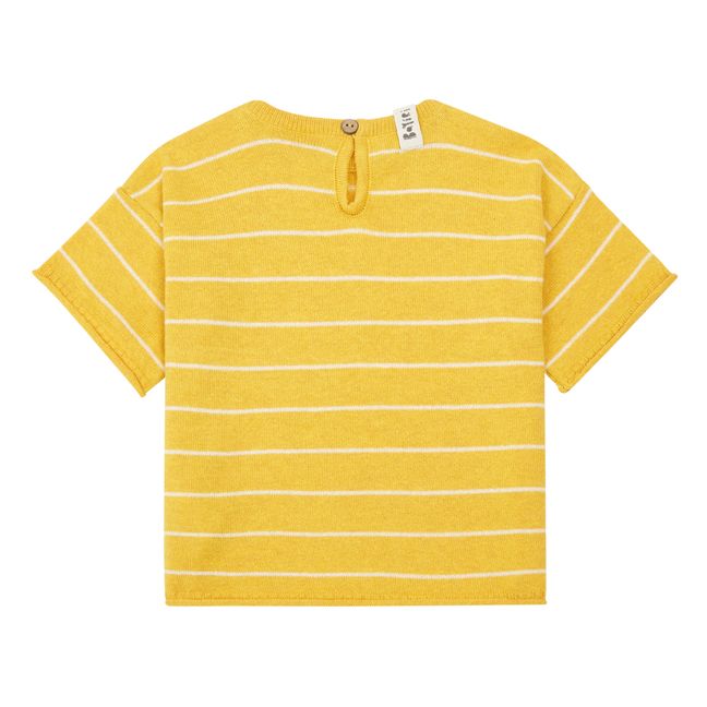Organic Cotton Knit T-Shirt  | Amarillo