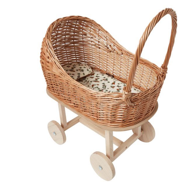 Elliot Wood and Wicker Baby Carriage Pine Cone