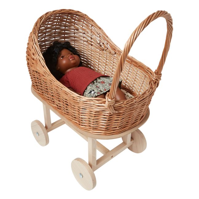 Elliot Wood and Wicker Baby Carriage Pine Cone