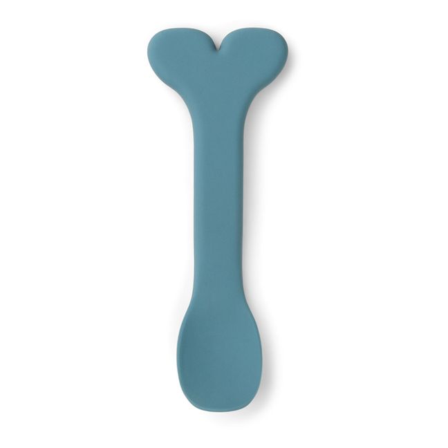 Wally silicone bowl with suction cup and spoon | Blau