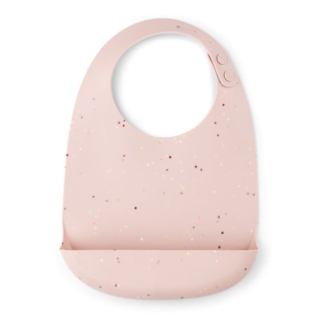 Bavagliolo in silicone, motivo: coriandoli | Rosa