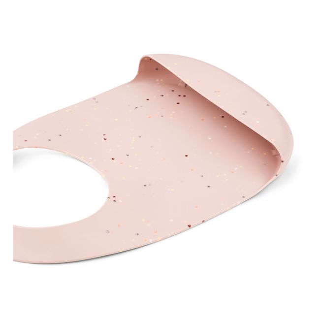 Bavagliolo in silicone, motivo: coriandoli | Rosa