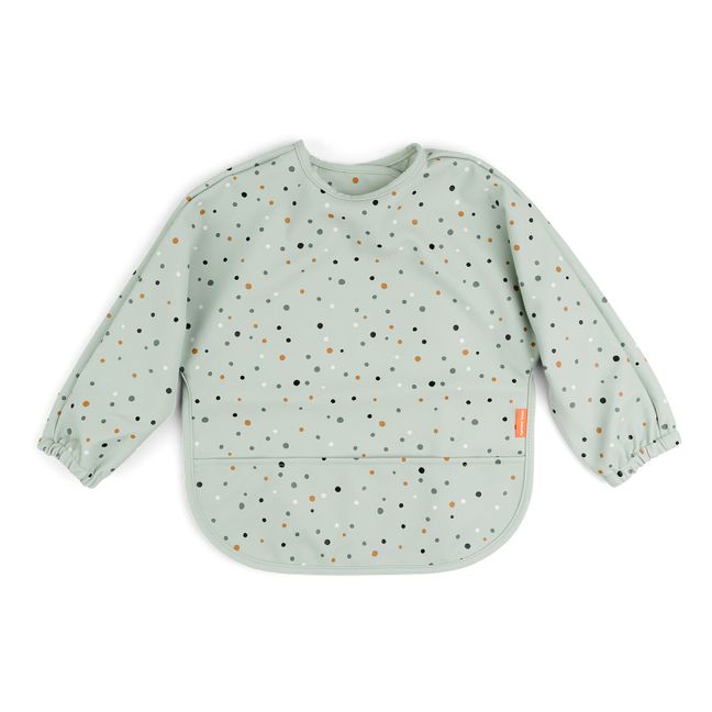 Happy dots bib with sleeves  | Green