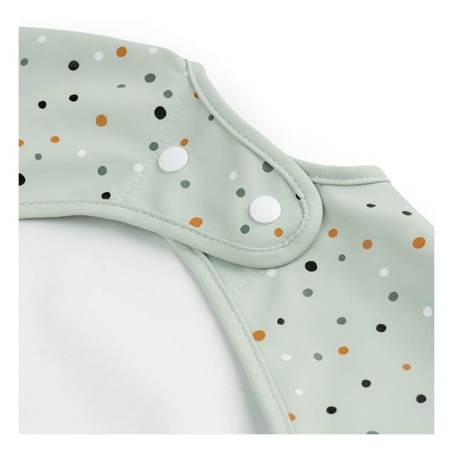 Happy dots bib with sleeves  | Green