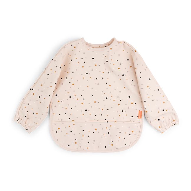 Happy dots bib with sleeves  | Pink