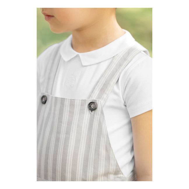 Cotton and linen bodysuit | White