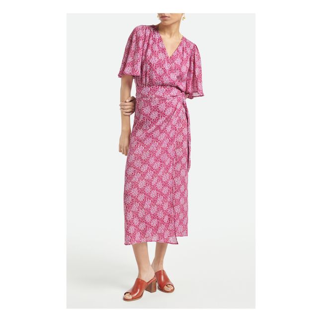Taslima Wallet Dress | Crimson