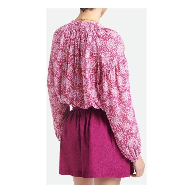 Nipoa Printed Blouse | Crimson