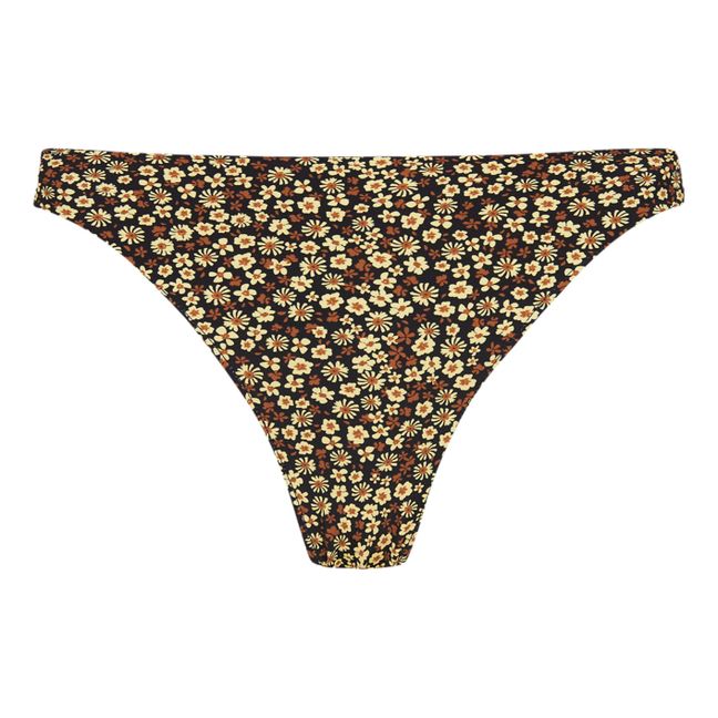 Bas de Maillot Nineties Classic Brief Fleuri | Marron
