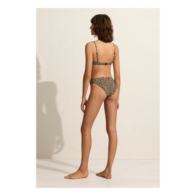Bas de Maillot Nineties Classic Brief Fleuri | Marron
