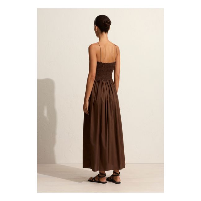 Kleid Shirred Bodice | Sandfarben
