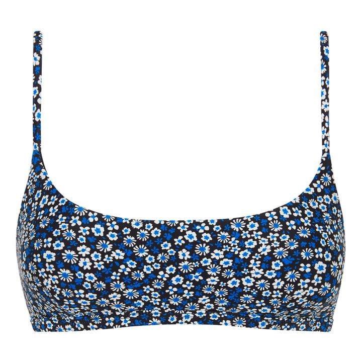 Top de bikini de flores | Azul- Imagen del producto n°0