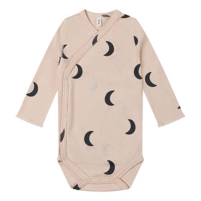 Organic Cotton Ribbed Moon Wrap Bodysuit | Topo