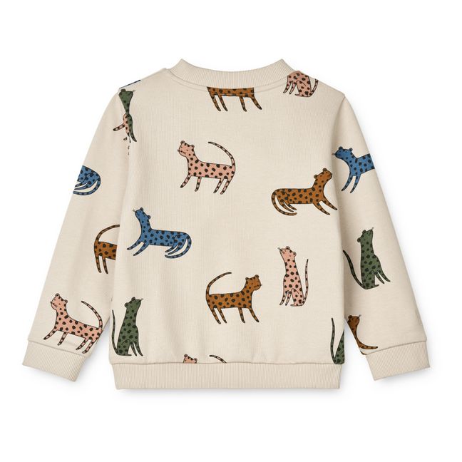 Sweat Coton Bio Imprimé Thora | Ecru