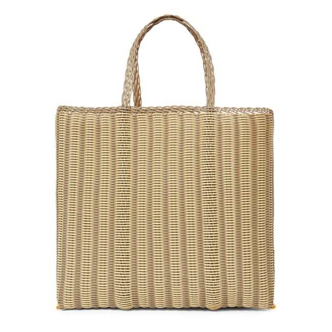 Two-tone Shopping Bag L | Sand