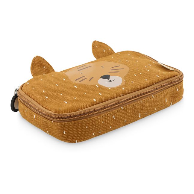 Mr Tiger Rectangular Pencil Case | Kamelbraun