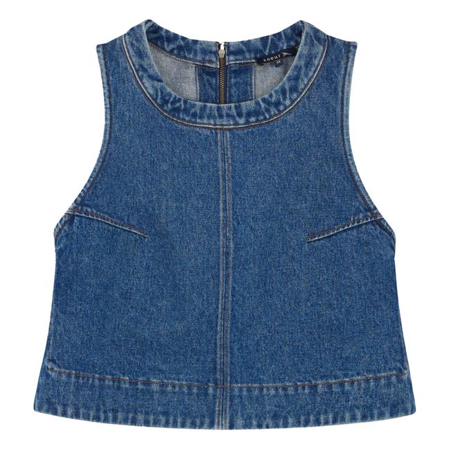 Pampa Denim Top | Azul descolorido