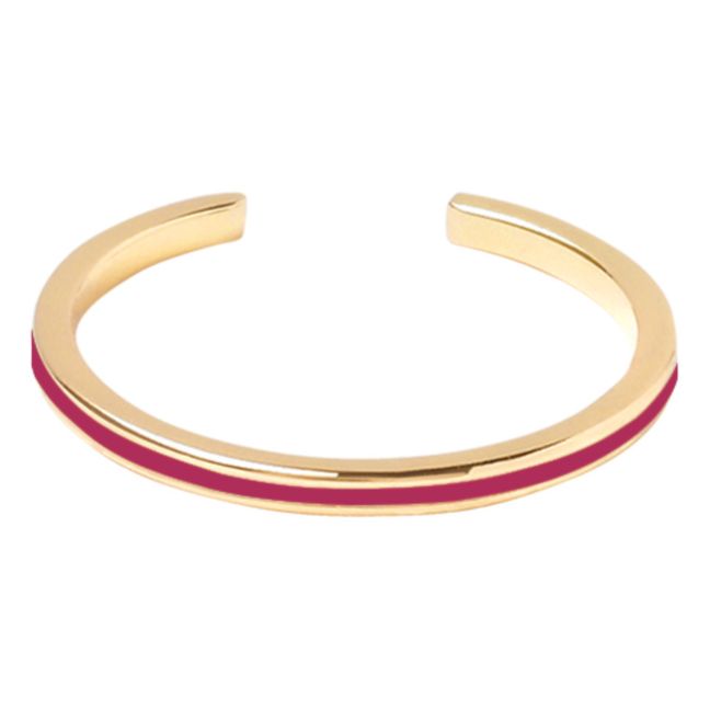Adjustable Ring Bangle | Raspberry red