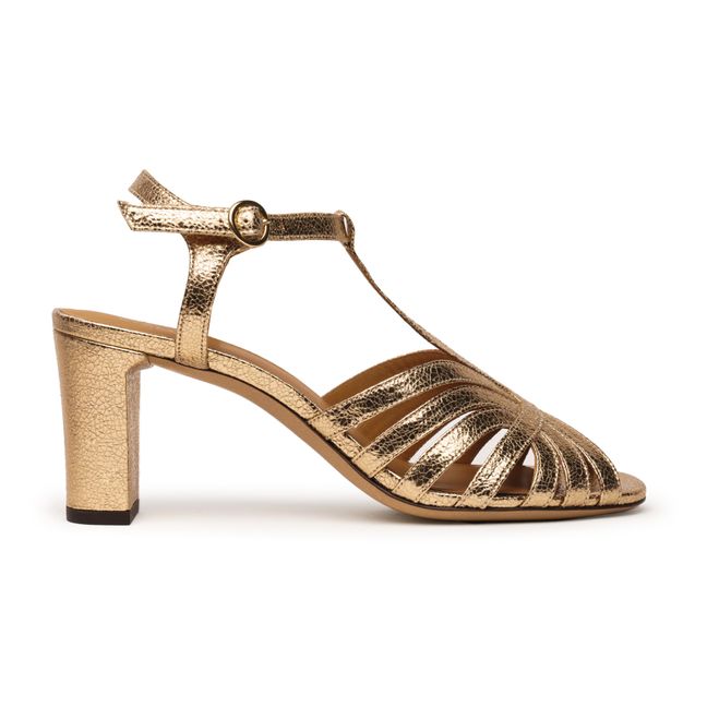 Sandales à talons Cuir N°24 | Doré