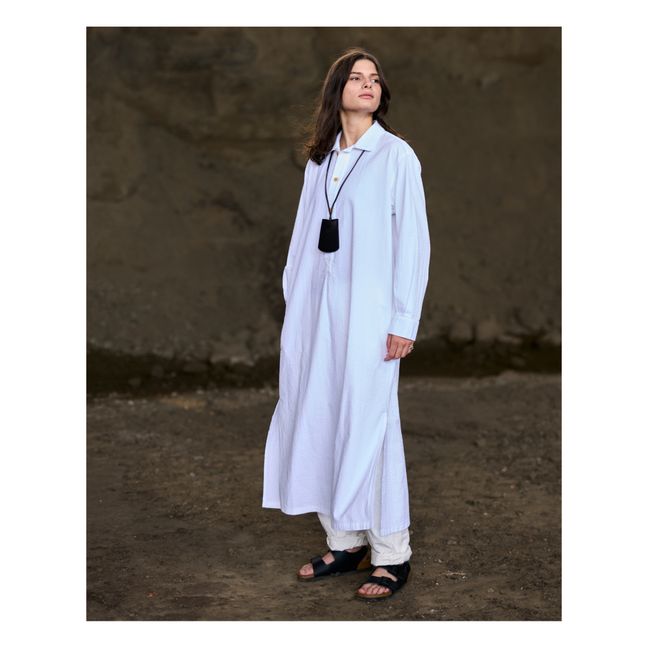 Robe Chemise Crêpe de Coton | Blanc