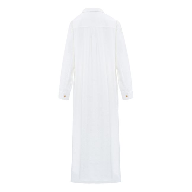Robe Chemise Crêpe de Coton | Blanc