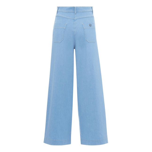 Pantaloni in cotone e lino Captain Cook | Azzurro