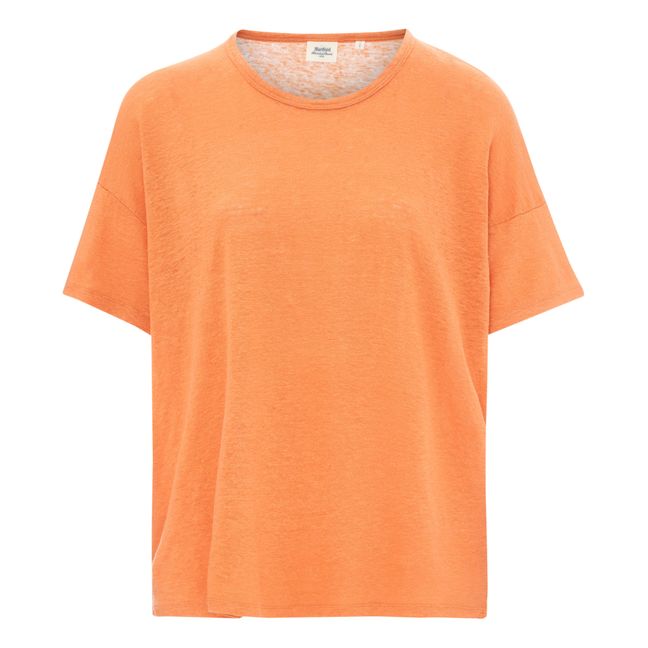 Camiseta de lino Tellane | Naranja