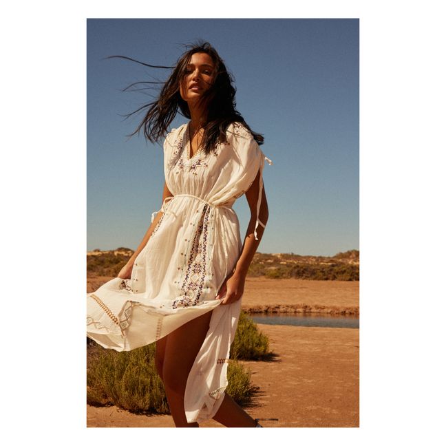 Embroidered Kaftan Dress | Blanco Roto
