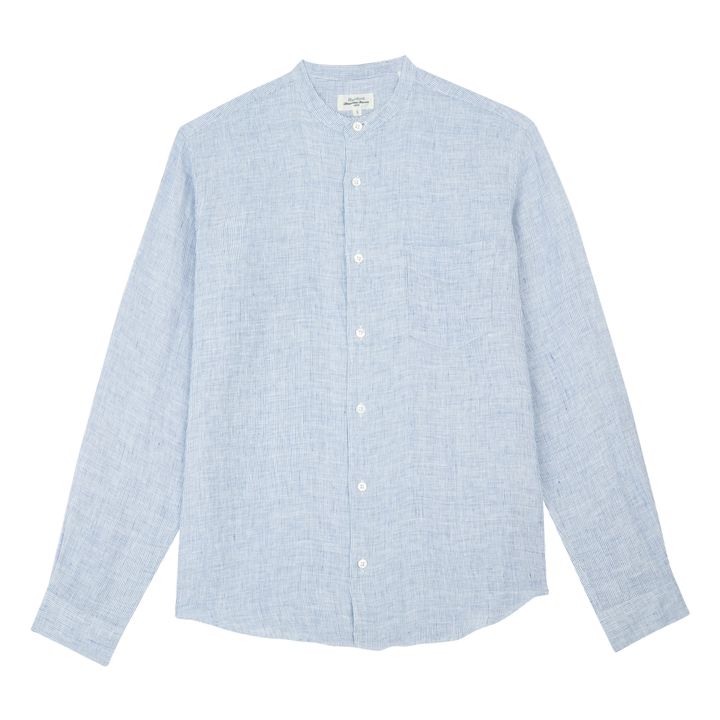 Camisa de lino Premium | Azul- Imagen del producto n°0