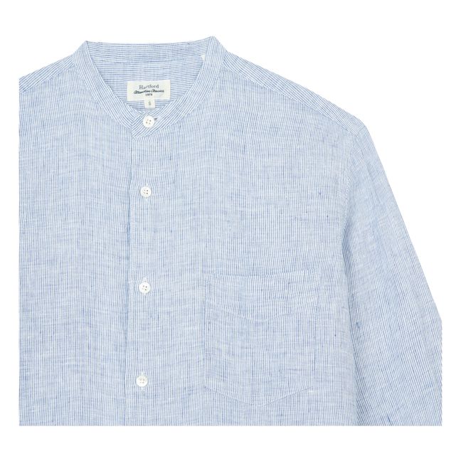 Premium Linen Shirt | Blau