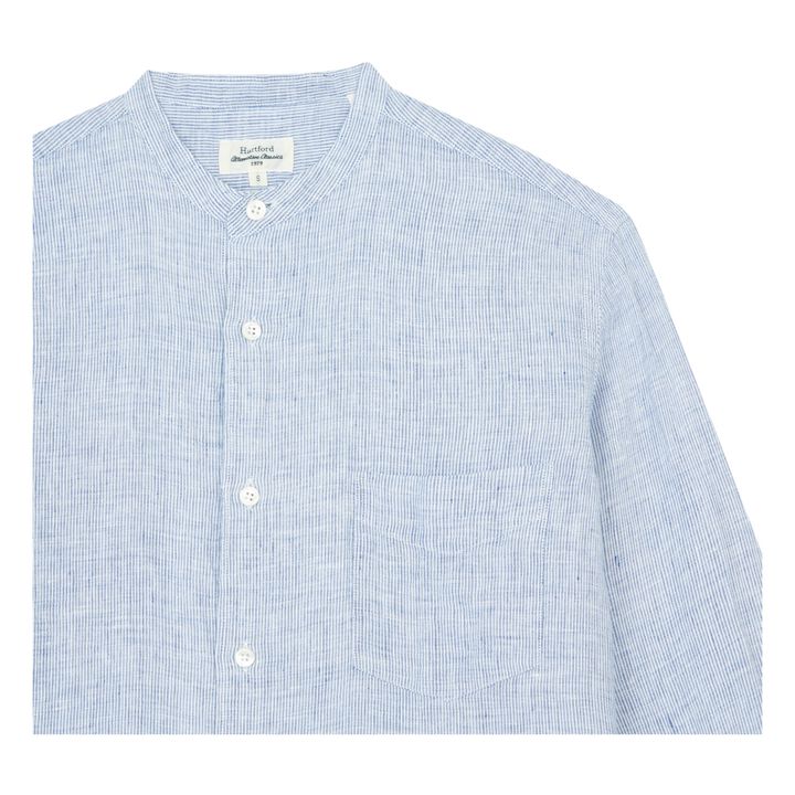 Camisa de lino Premium | Azul- Imagen del producto n°2